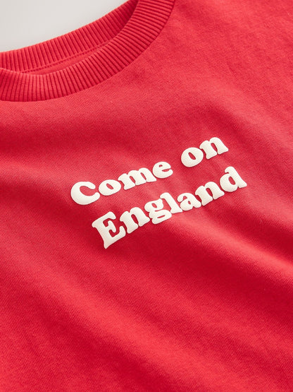 Red Short Sleeve Football Slogan T-Shirt Immediate