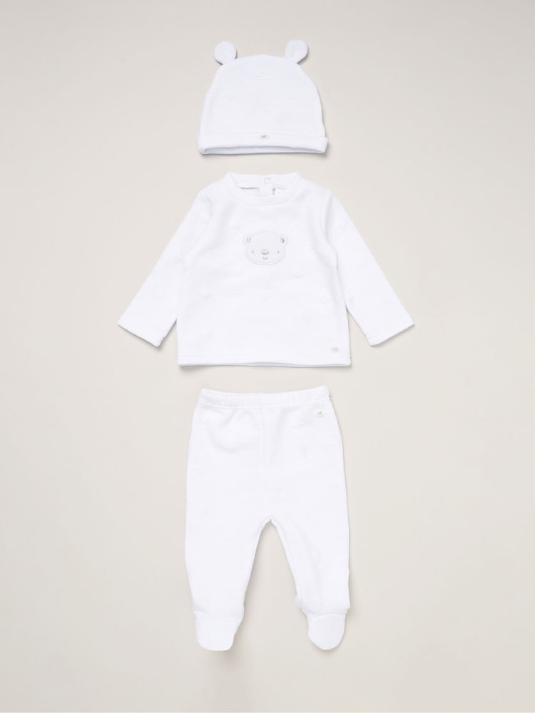 Rock-A-Bye Baby Boutique Baby Quilted Top, Trousers and Hat Set