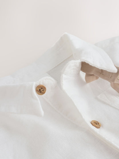 Sage Green Baby Shirt Trousers and Braces Set 3 Piece (0mths-2yrs)