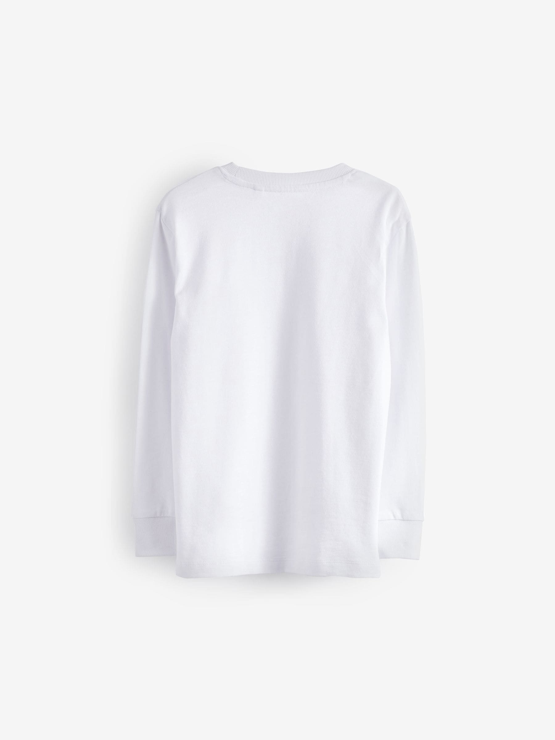 Dsiney Kidz - Black/White/Grey Plain Long Sleeve Cosy T-Shirts 4 Pack (3-16yrs) image 2