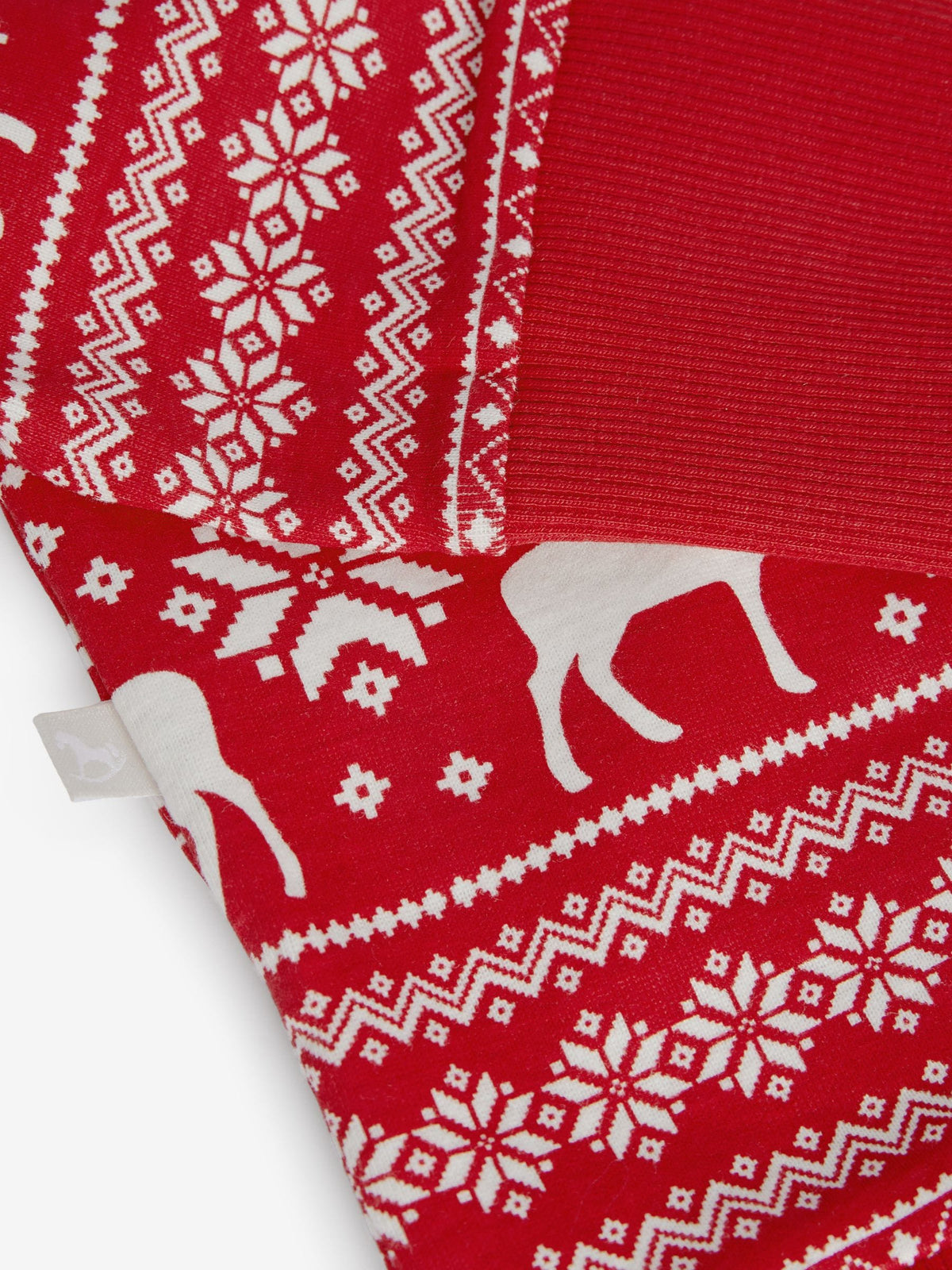The Little Tailor Red Reindeer Christmas Fairisle Pattern 100% Cotton All-In-One - image 10
