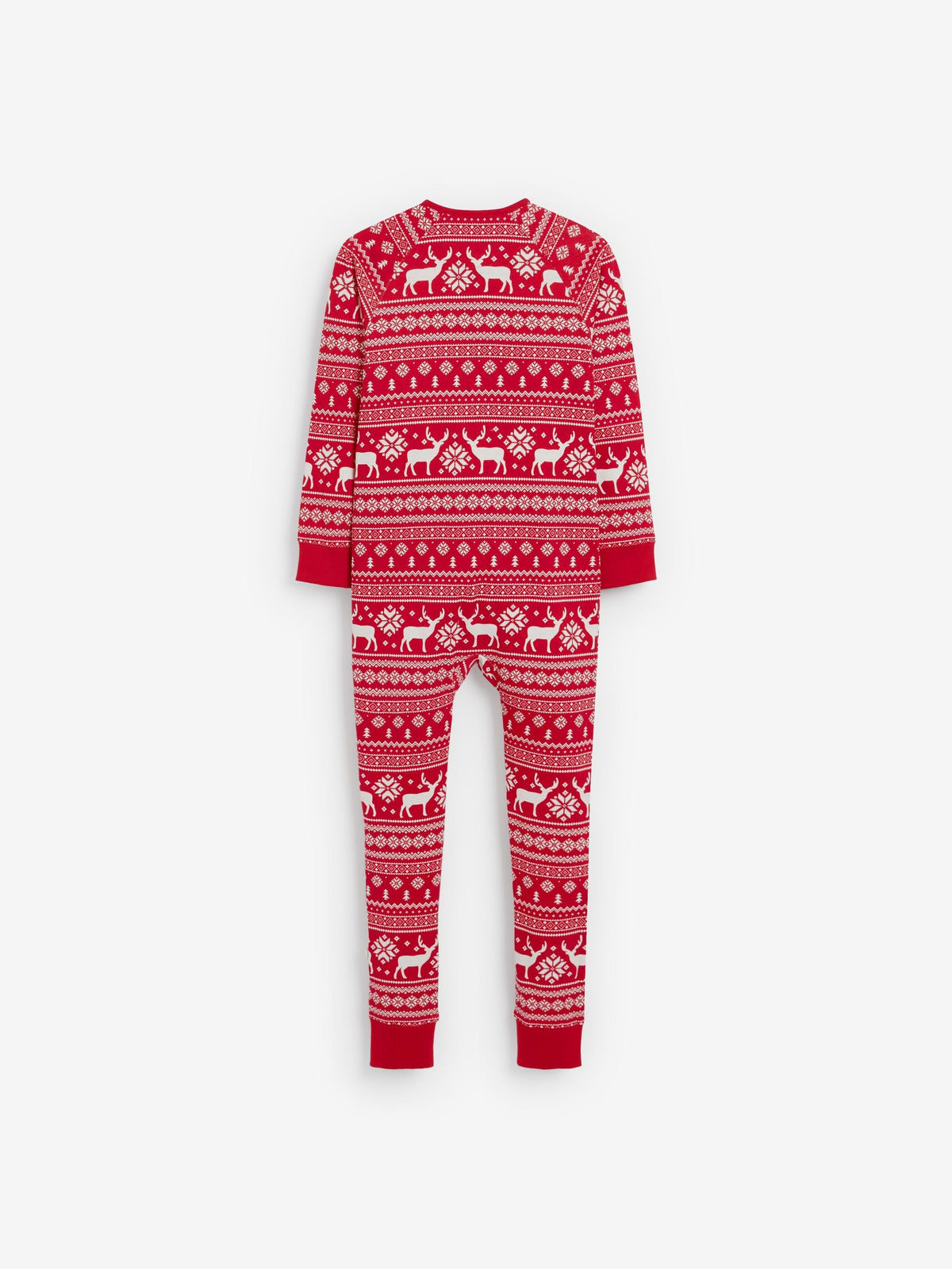 The Little Tailor Red Reindeer Christmas Fairisle Pattern 100% Cotton All-In-One - image 8