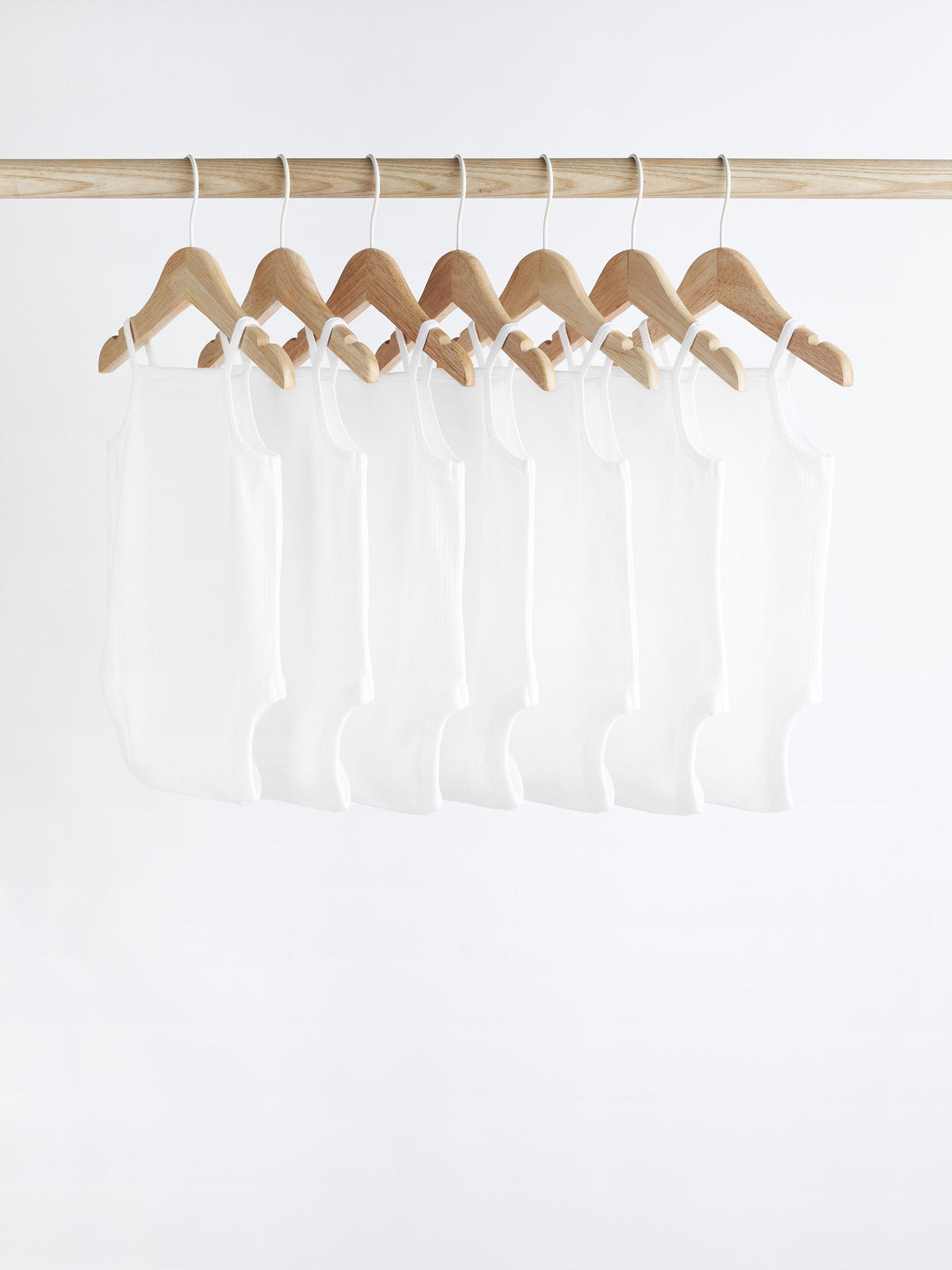 Dsiney Kidz - White 7 Pack Baby Strappy Bodysuits image 2