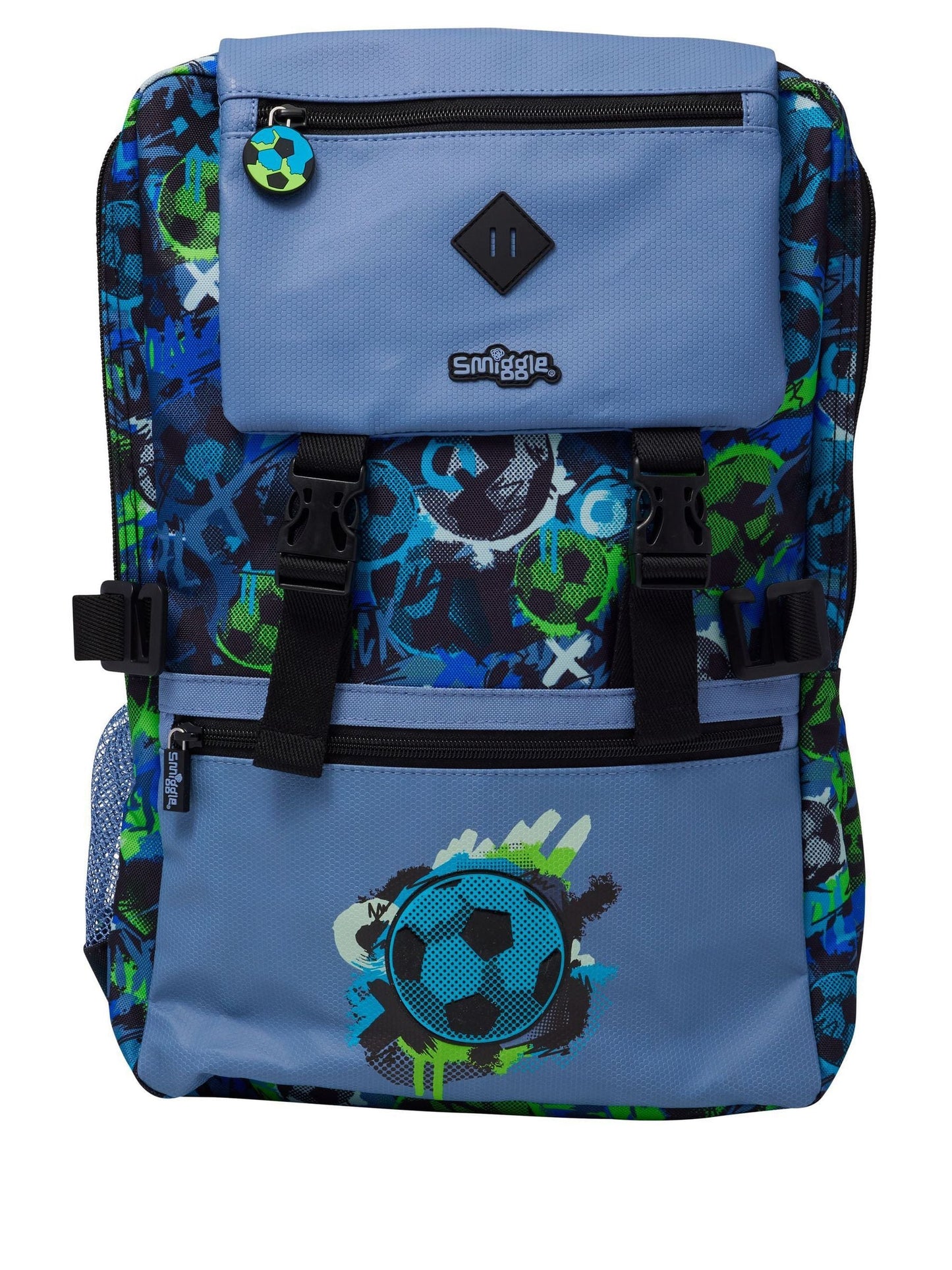 Smiggle Blue Aspire Foldover Attach Backpack image 1