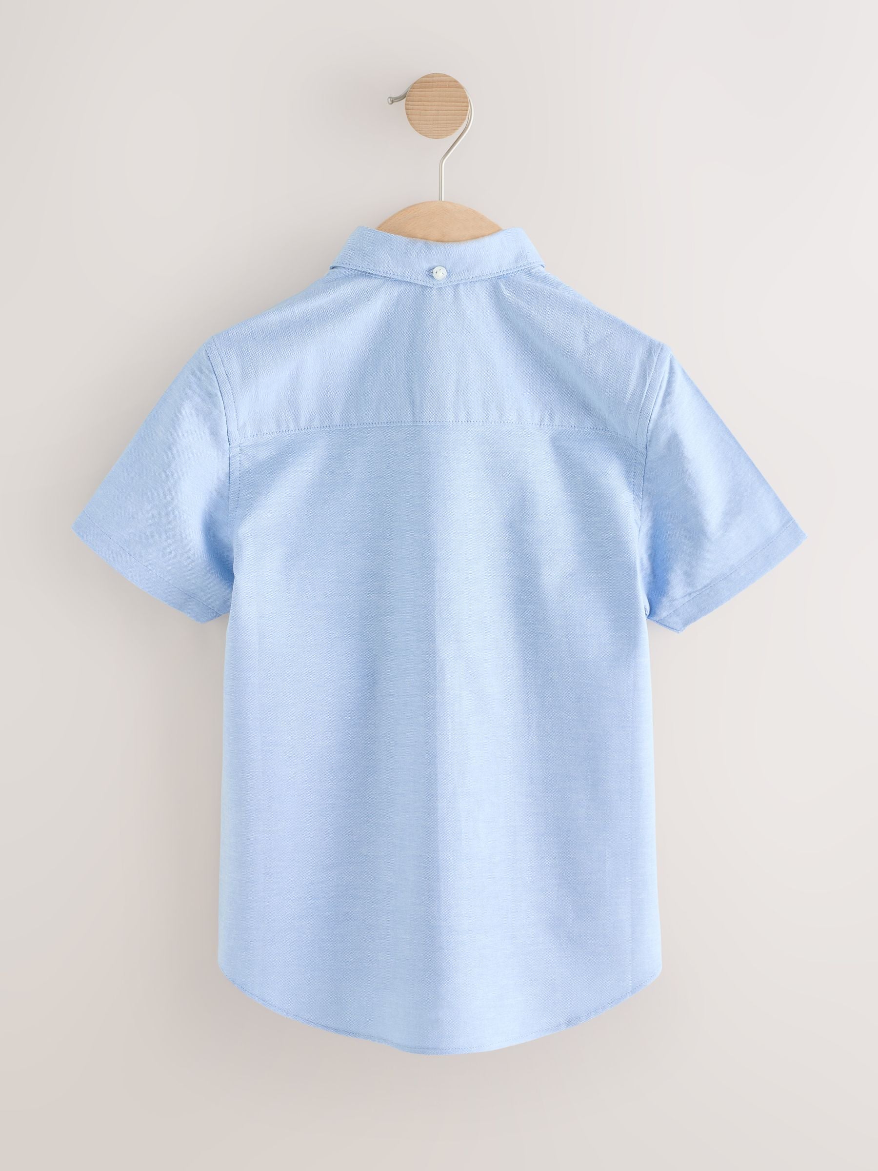 Dsiney Kidz - Blue Logo Short Sleeve Cotton Rich Oxford Shirt (3-16yrs) image 2