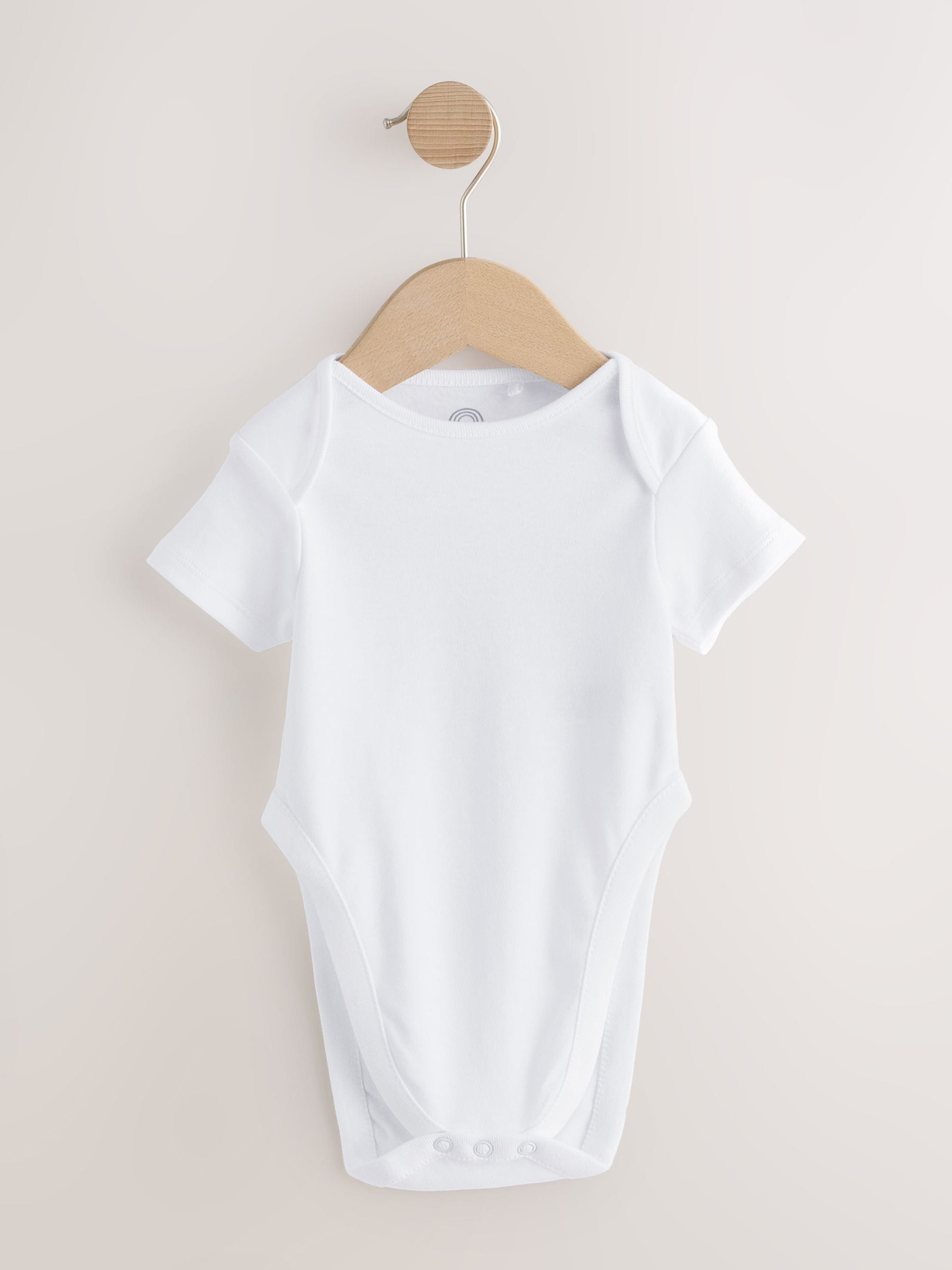 White Hip Dysplasia Short Sleeve Bodysuits 5 Pack image 3