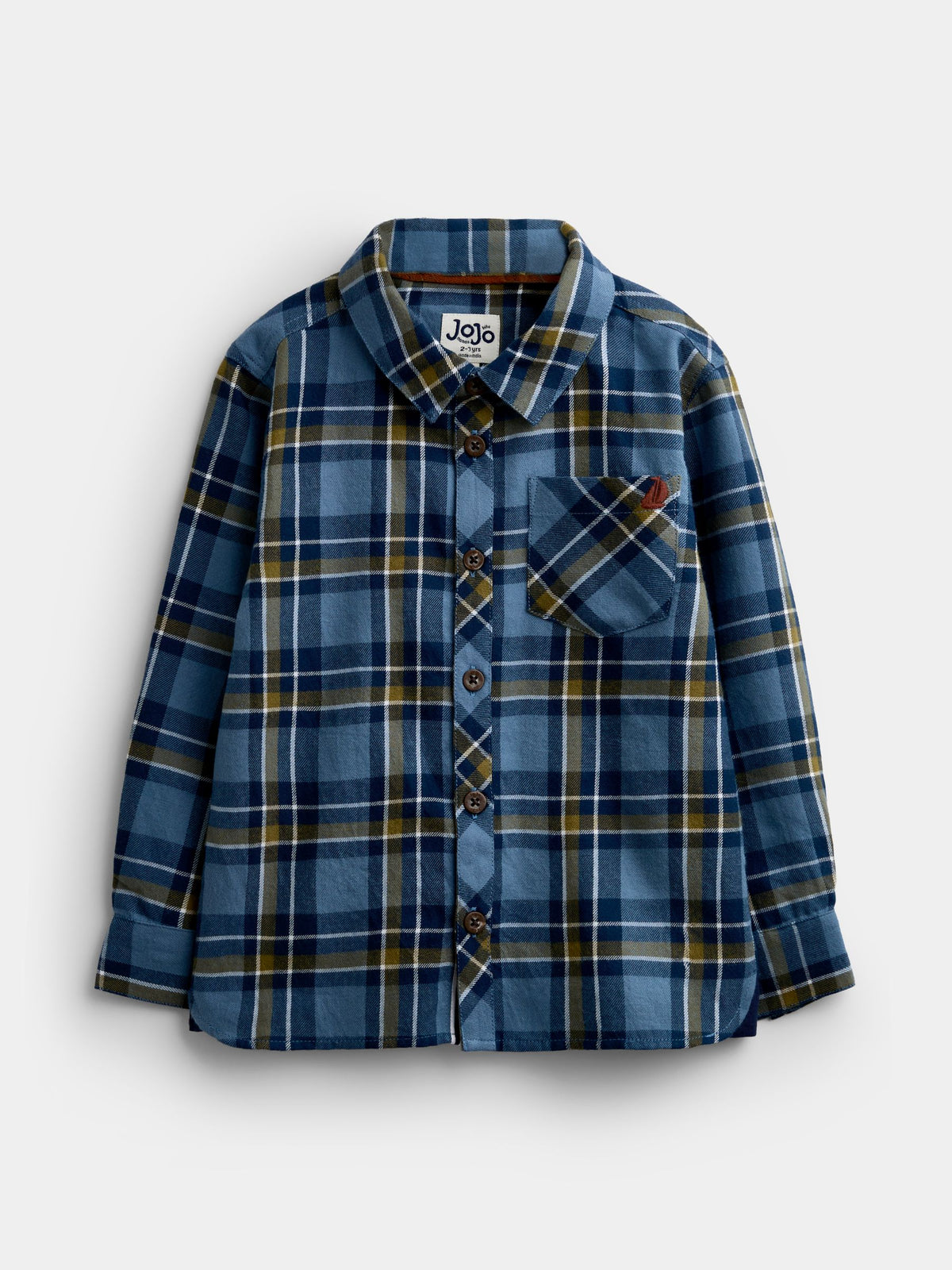 JoJo Maman Bébé Blue Checked Shirt - image 1