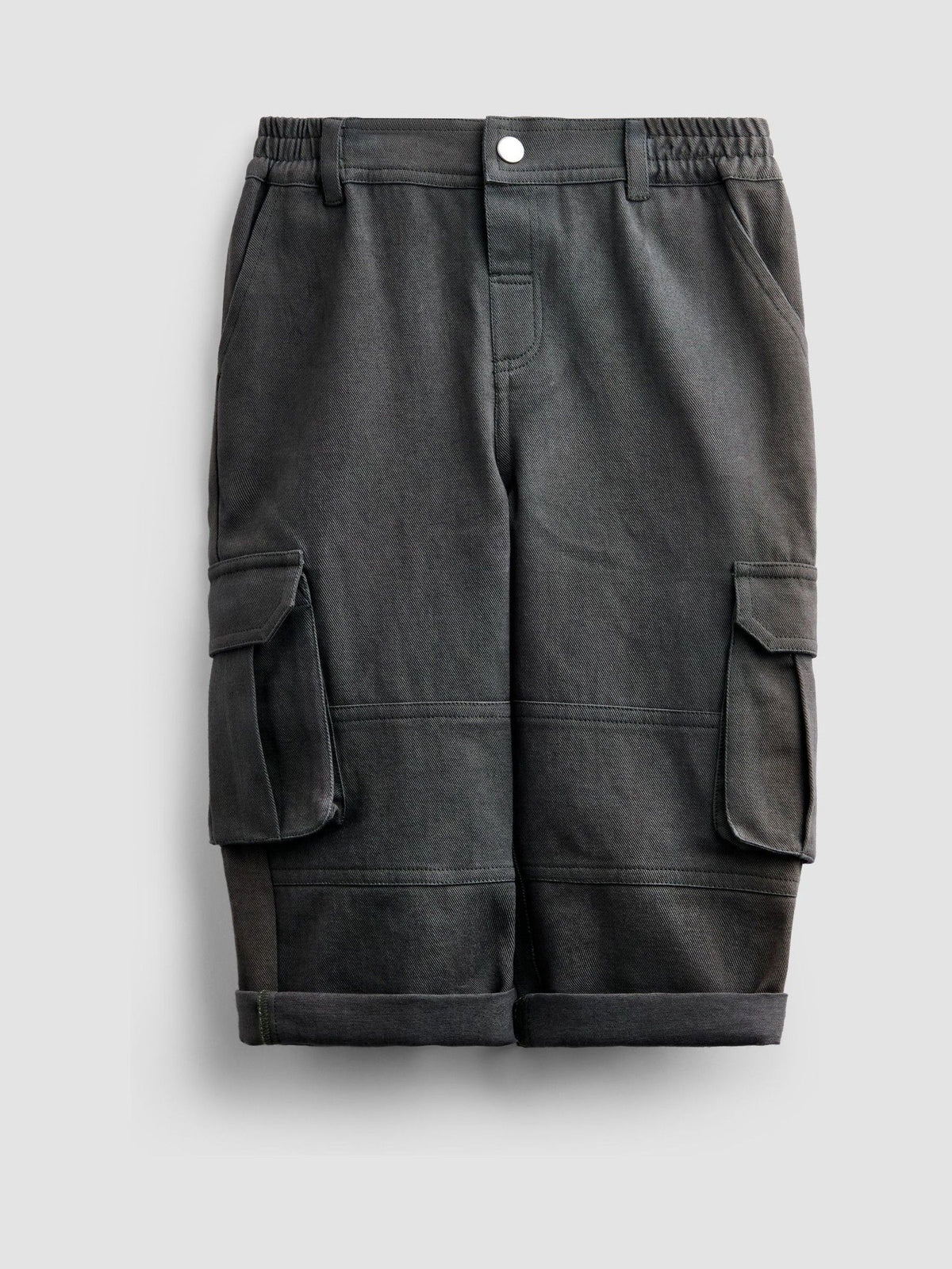 Dsiney Kidz - JoJo Maman Bébé Charcoal Grey Cargo Trousers image 1