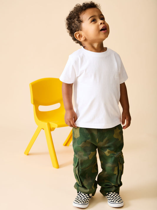 Dsiney Kidz - JoJo Maman Bébé Khaki Green Camo Cargo Trousers image 1