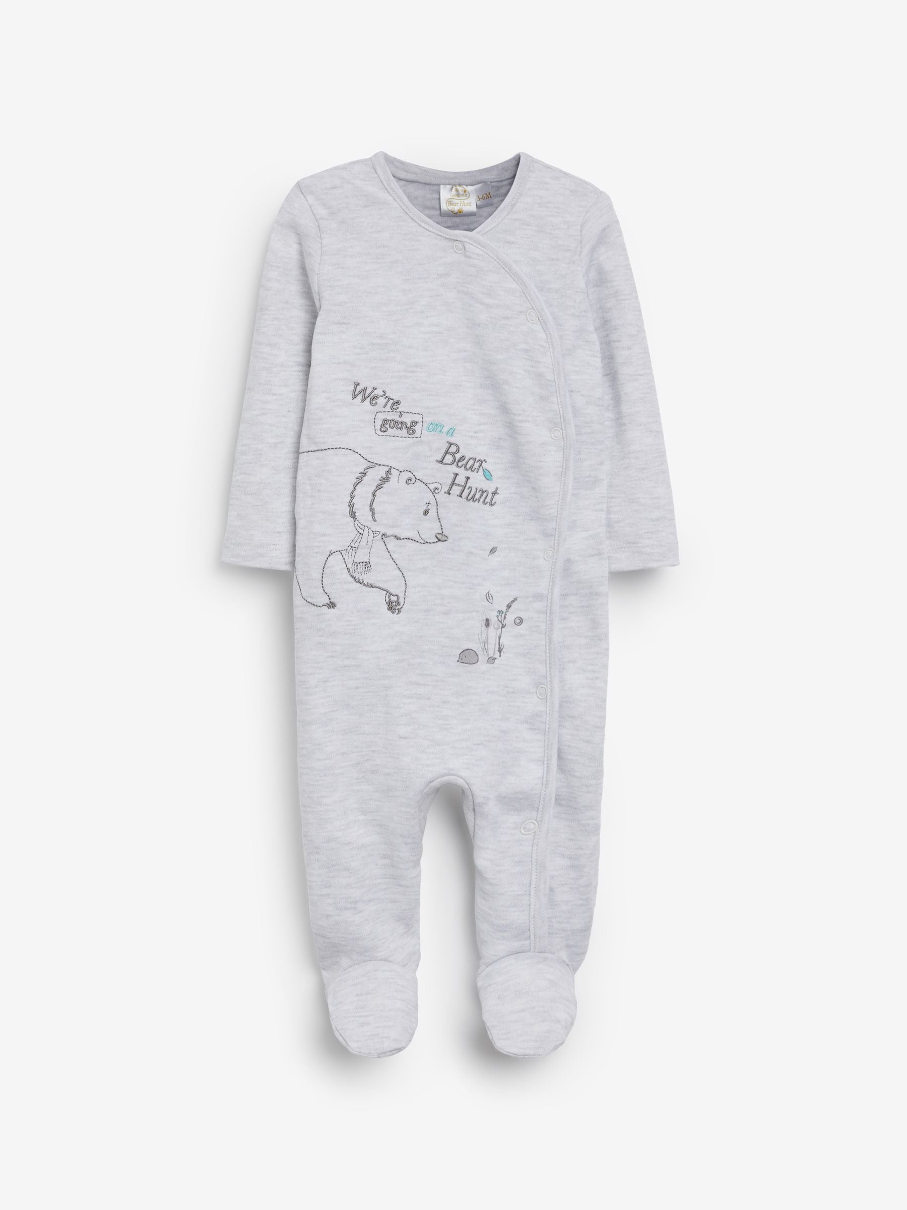 We're Going On A Bear Hunt Cream 100% Cotton Sleepsuit image 1