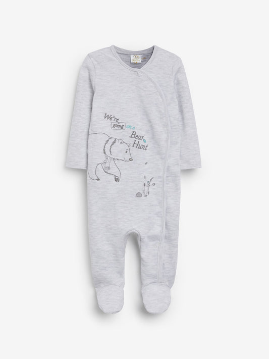 We're Going On A Bear Hunt Cream 100% Cotton Sleepsuit image 1