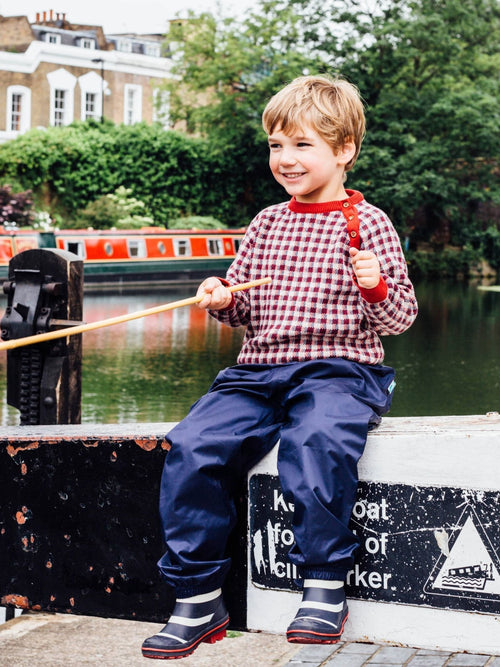 Muddy Puddles Navy Blue Originals Waterproof Over Trousers image 1