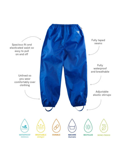 Muddy Puddles Blue Originals Waterproof Over Trousers image 5