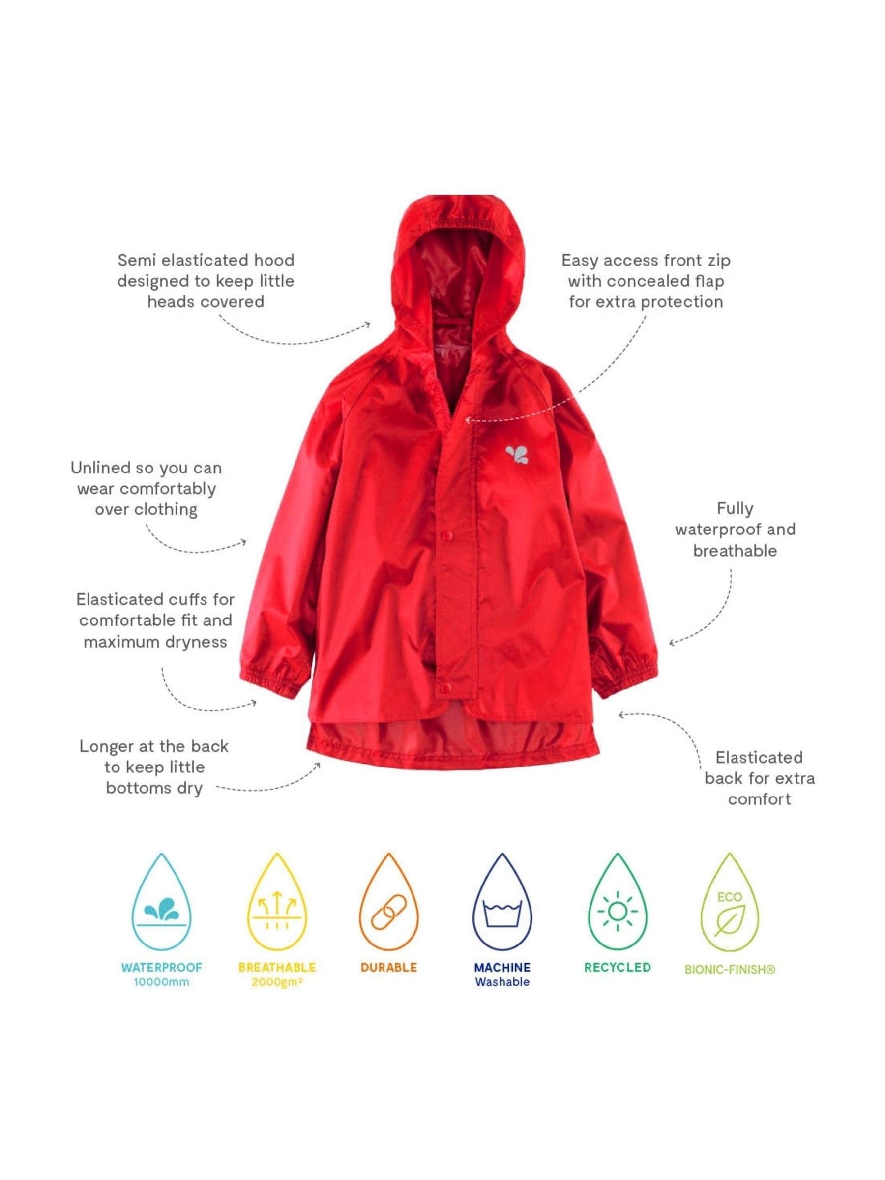 Dsiney Kidz - Muddy Puddles Red Originals Waterproof Jacket image 5