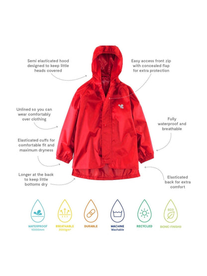 Dsiney Kidz - Muddy Puddles Red Originals Waterproof Jacket image 5