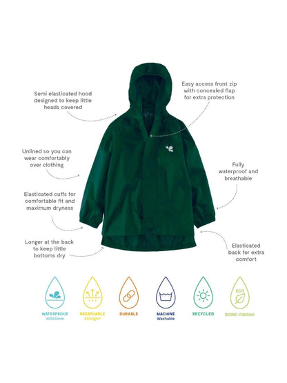 Dsiney Kidz - Muddy Puddles Green Originals Waterproof Jacket image 4