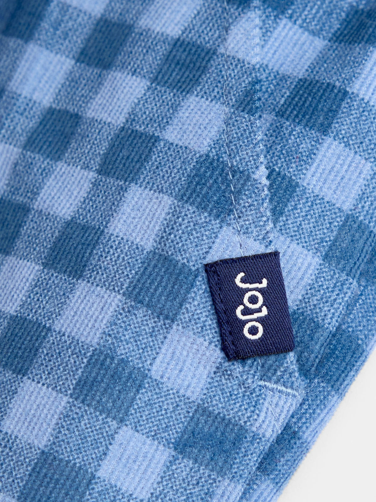 Dsiney Kidz - JoJo Maman Bébé Blue Gingham Relaxed Pull-Up Cord Trousers image 2