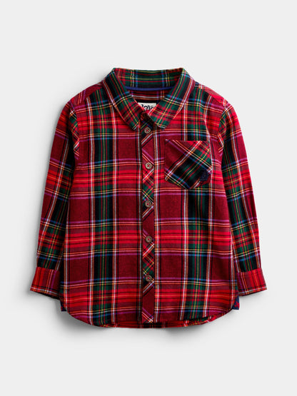 JoJo Maman Bébé Dark Red Check Tartan Shirt - image 2