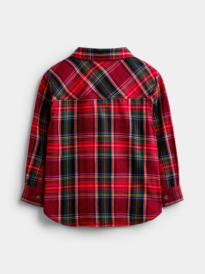 JoJo Maman Bébé Dark Red Check Tartan Shirt - image 3