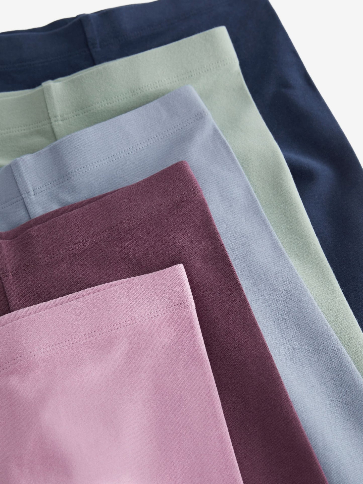 Dsiney Kidz - Navy Blue/ Pink/ Sage Green/ Denim Blue Leggings 5 Pack (3-16yrs) image 2