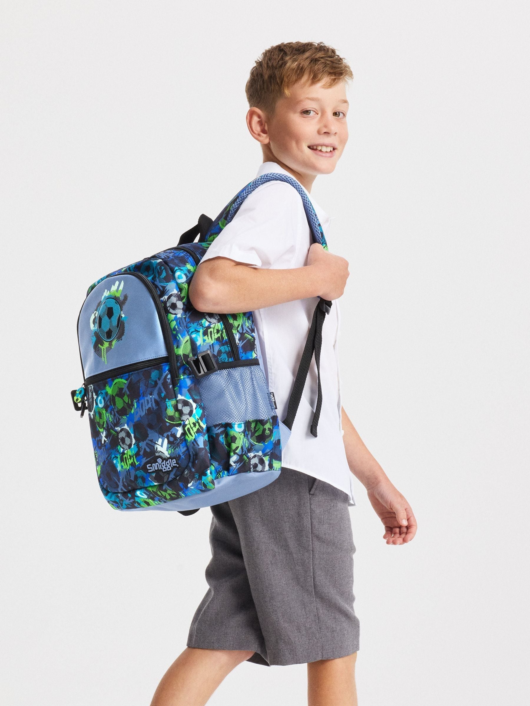 Smiggle Blue Aspire Classic Attach Backpack image 1