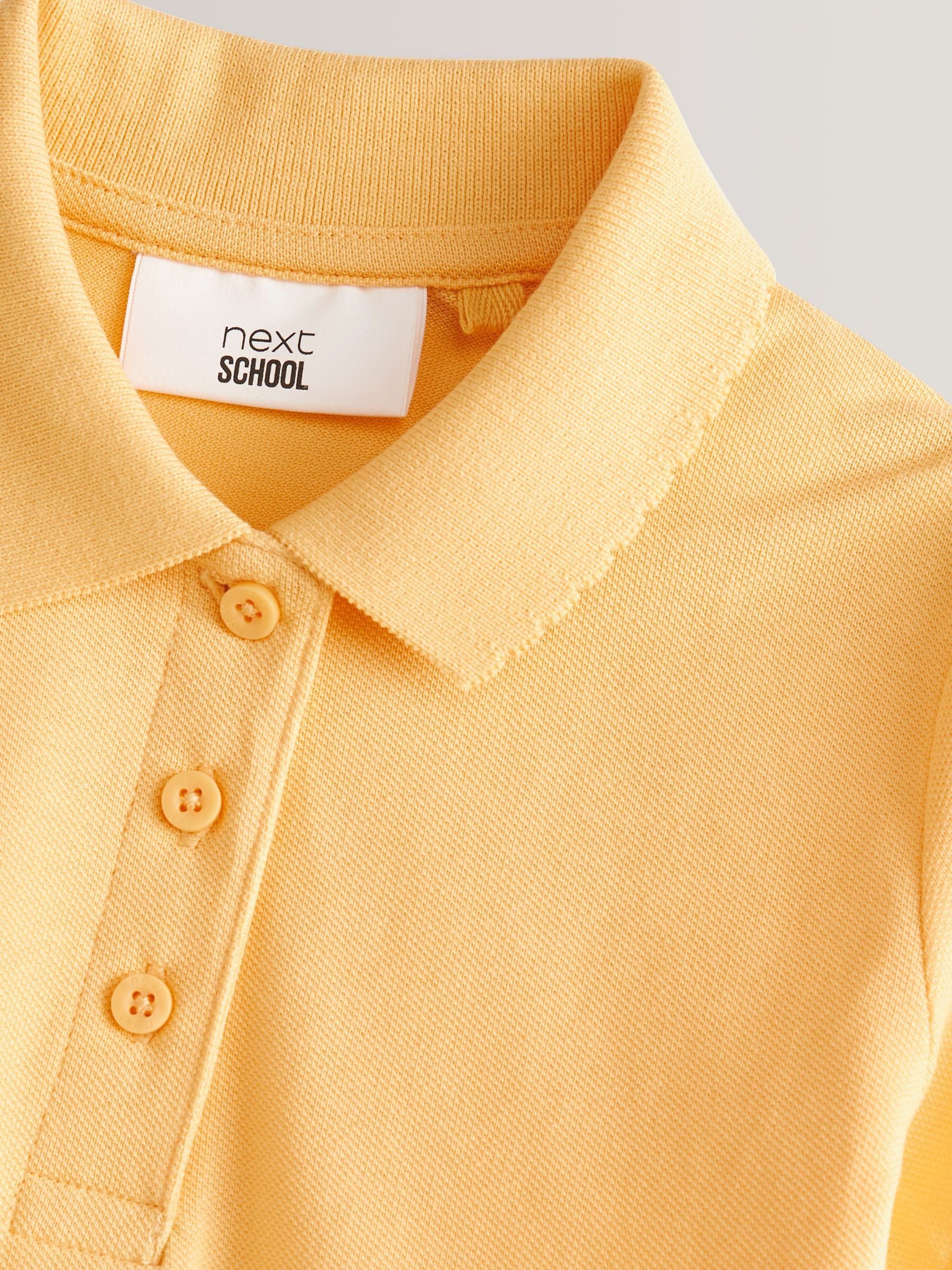 Dsiney Kidz - Yellow Regular Fit Girls 2 Pack Cotton Short Sleeve Polo Shirts (3-16yrs) image 8