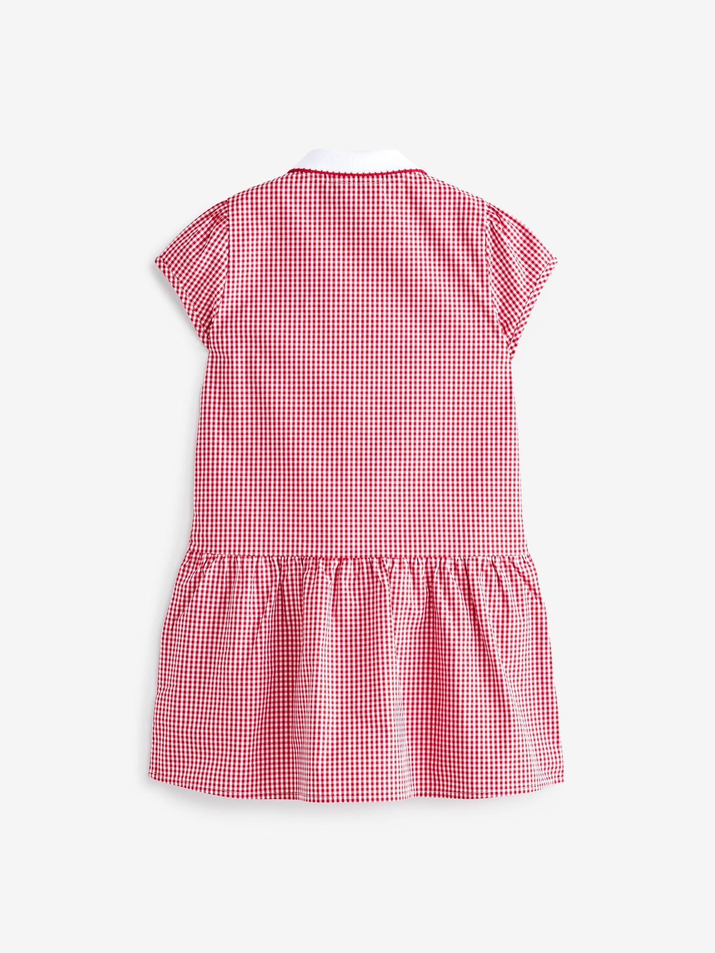Red Zip Front Cotton Rich Gingham School Dress (3-14yrs) image 5