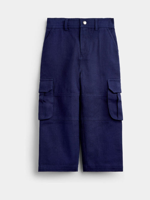 Dsiney Kidz - JoJo Maman Bébé Navy Blue Cargo Trousers image 1
