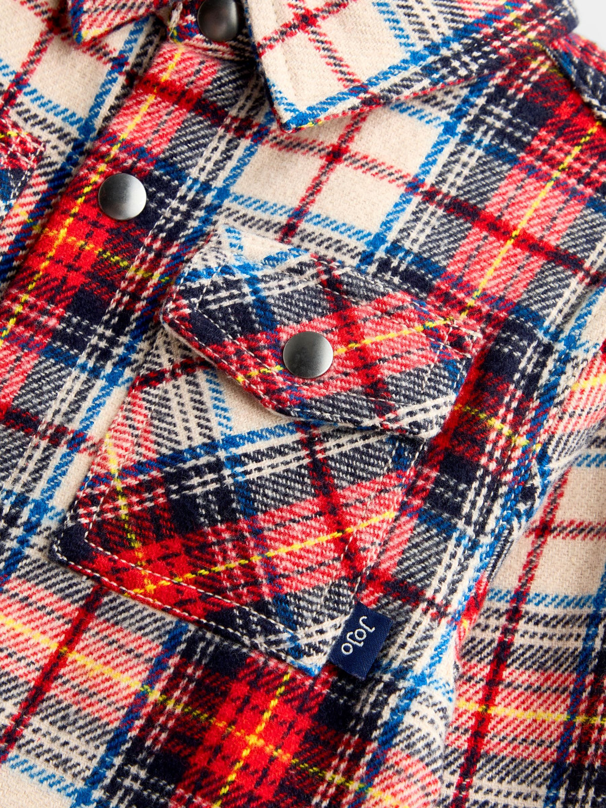 JoJo Maman Bébé Red Check Brushed Shacket & T-Shirt Set - image 9
