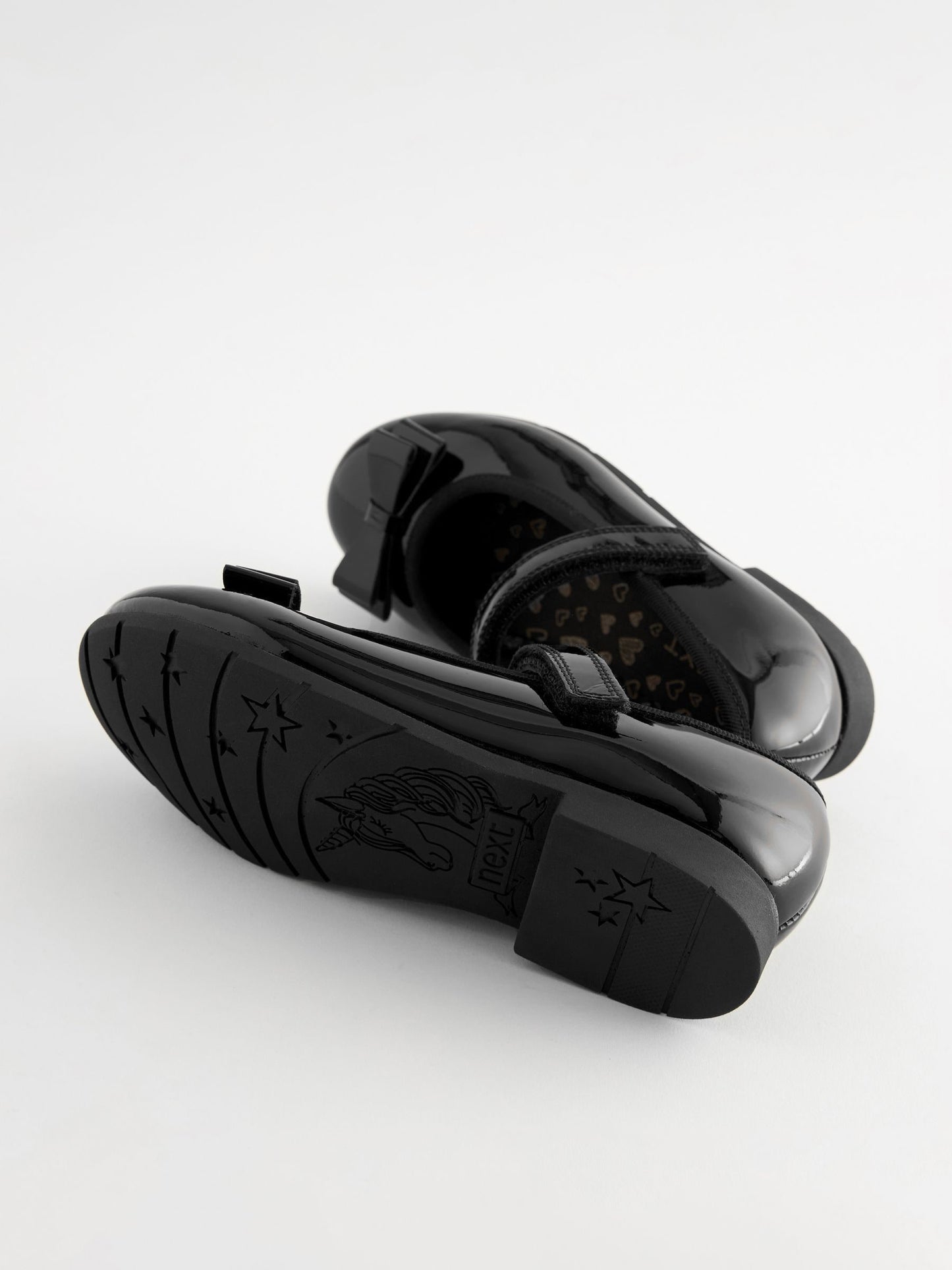 Black Patent Standard Fit (F) School Leather Bow Mary Jane Shoes image 4