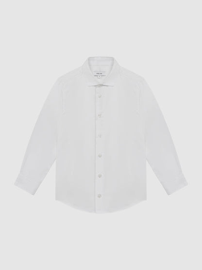Reiss White Remote Junior Slim Fit Formal Shirt image 2