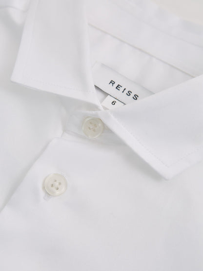 Reiss White Remote Junior Slim Fit Formal Shirt image 5