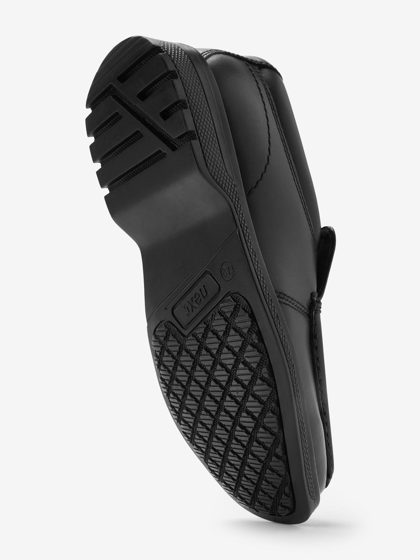 Black Wide Fit (G) School Leather Loafer Shoes image 5