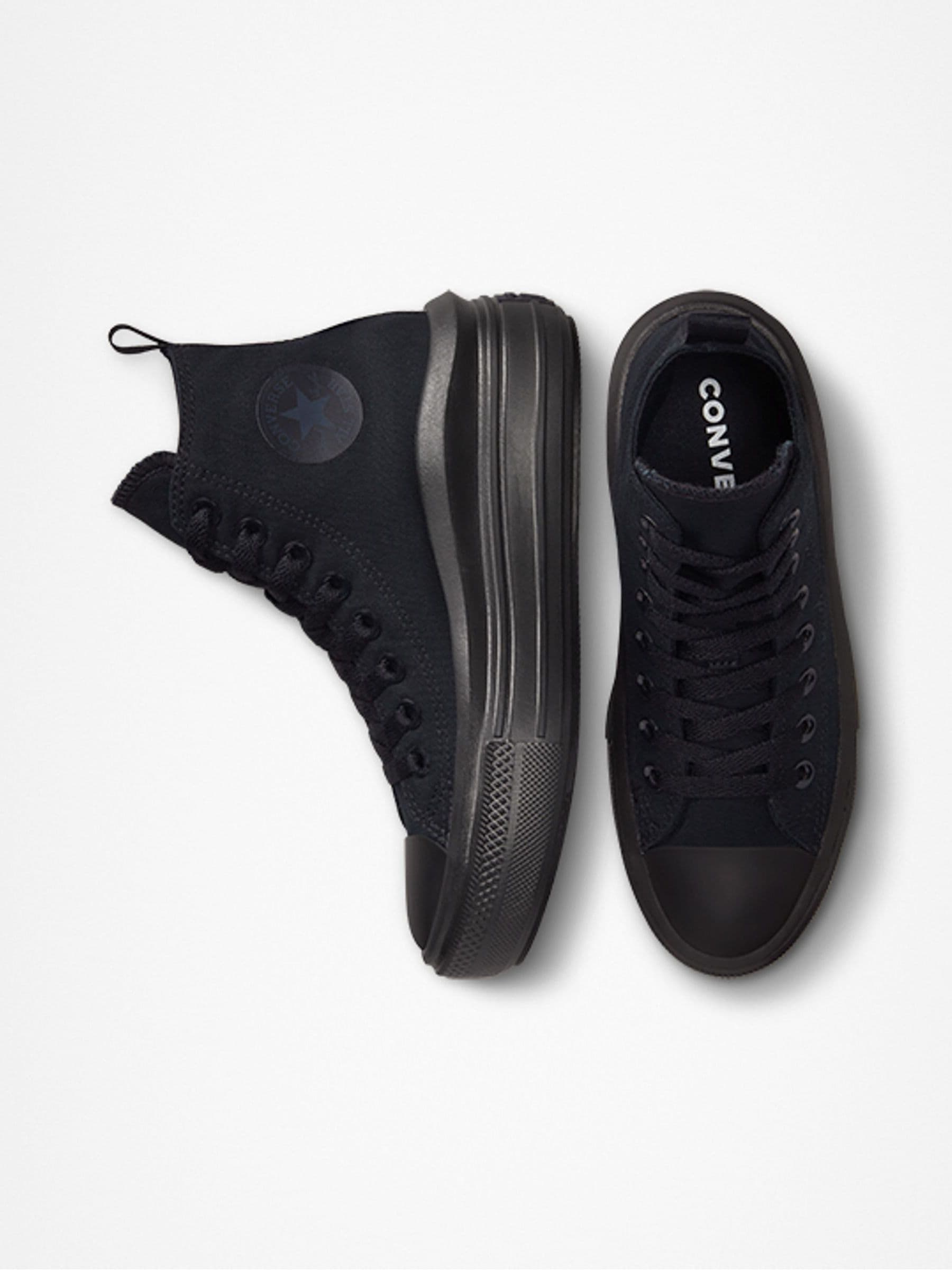 Converse Black chrome Youth Chuck Taylor Move Trainers image 5