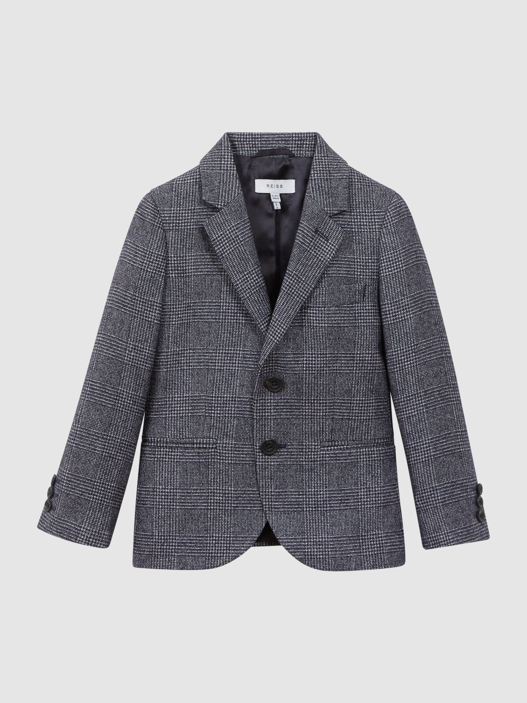 Dsiney Kidz - Reiss Navy Babbington 9-12 yrs Single Breasted Check Blazer image 2