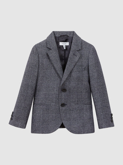 Dsiney Kidz - Reiss Navy Babbington 9-12 yrs Single Breasted Check Blazer image 2