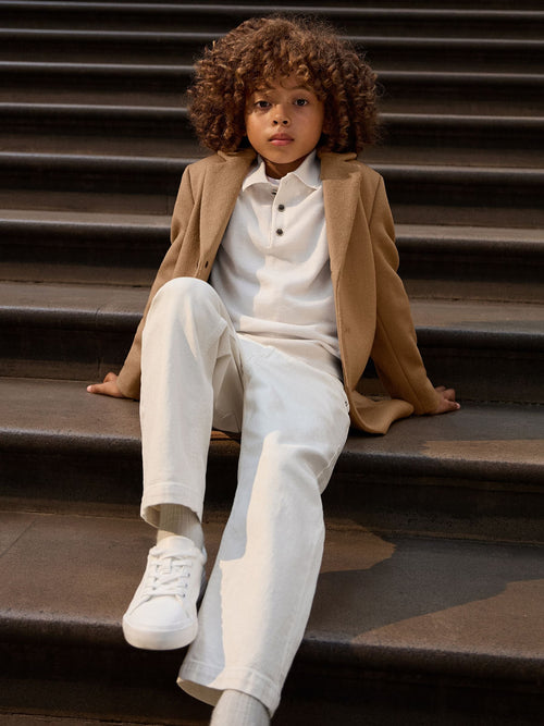Reiss White Pitch 9-14 yrs Slim Fit Casual Chinos image 1