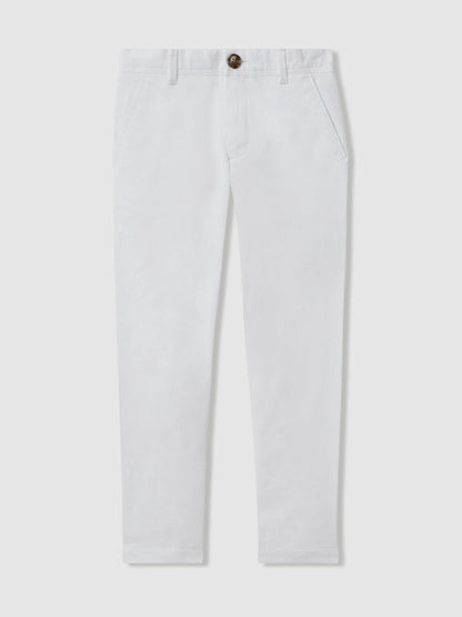Reiss White Pitch 9-14 yrs Slim Fit Casual Chinos image 2