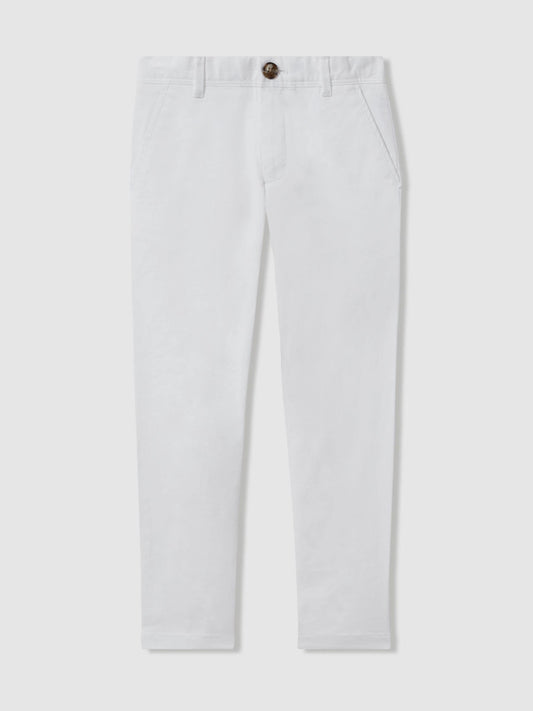 Reiss White Pitch 9-14 yrs Slim Fit Casual Chinos image 2