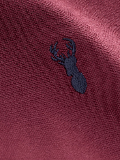 Dsiney Kidz - Burgundy Red/White Short Sleeve Stag Embroidered T-Shirts 4 Pack (3-16yrs) image 9
