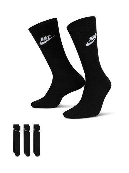 Nike Black Crew Everyday Essential Ankle Socks 3 Pack - image 1