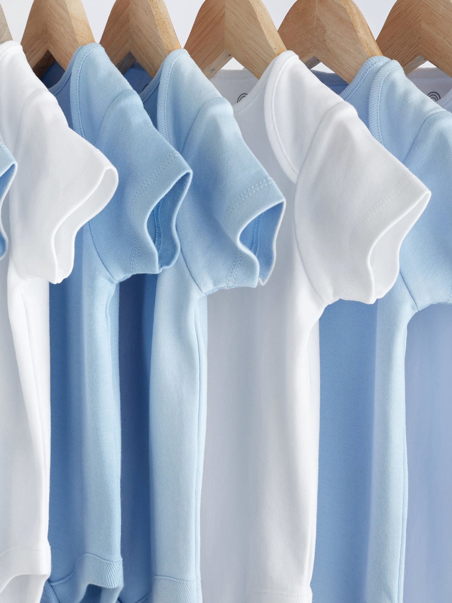 Blue 10 Pack Plain Baby Bodysuits image 3