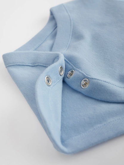 Blue 10 Pack Plain Baby Bodysuits image 4