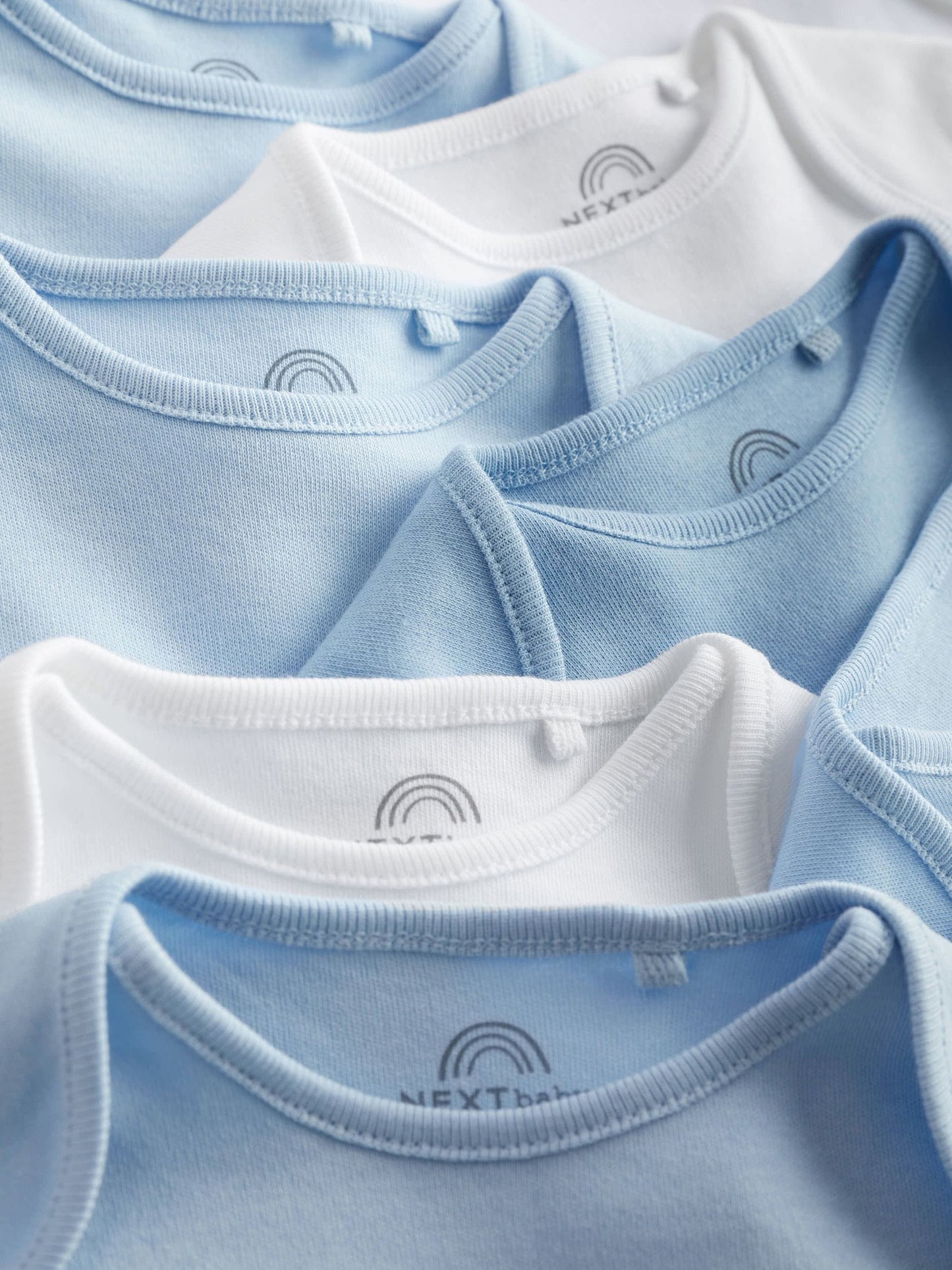 Blue 10 Pack Plain Baby Bodysuits image 6