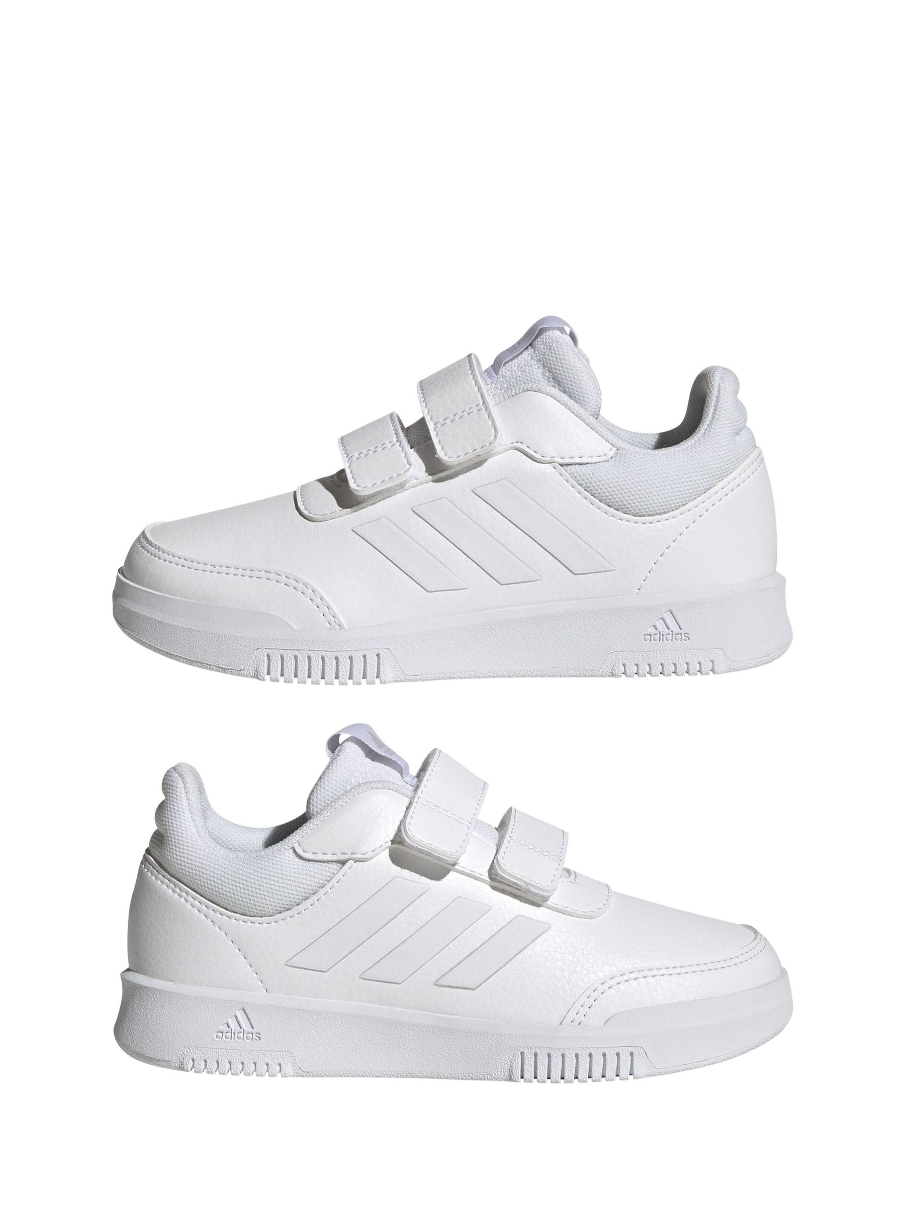 adidas White Hook and Loop Tensaur Kids Trainers image 4