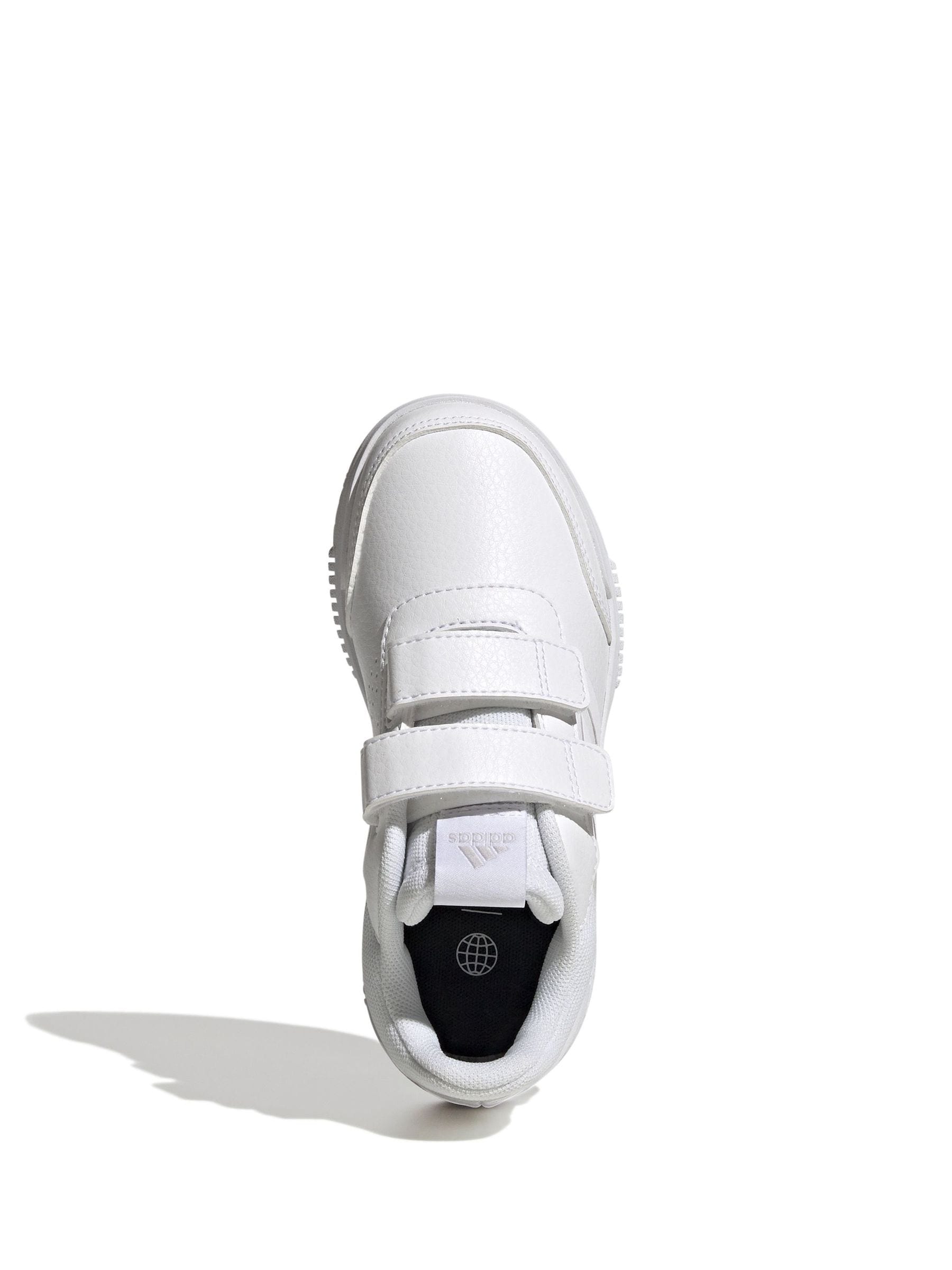 adidas White Hook and Loop Tensaur Kids Trainers image 7