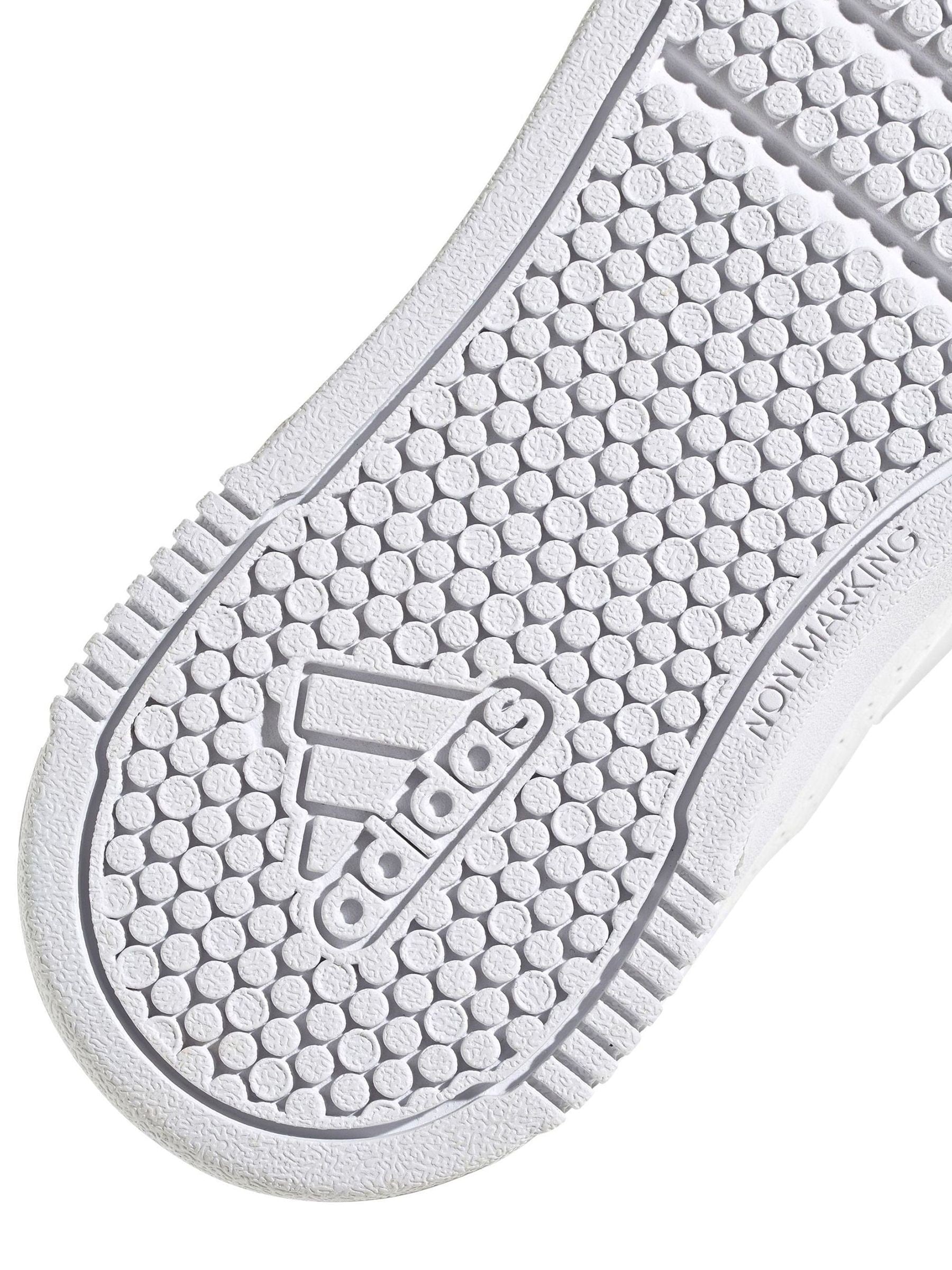 adidas White Hook and Loop Tensaur Kids Trainers image 8