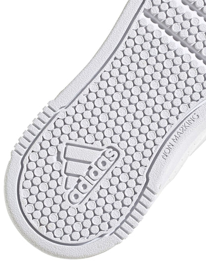 adidas White Hook and Loop Tensaur Kids Trainers image 8