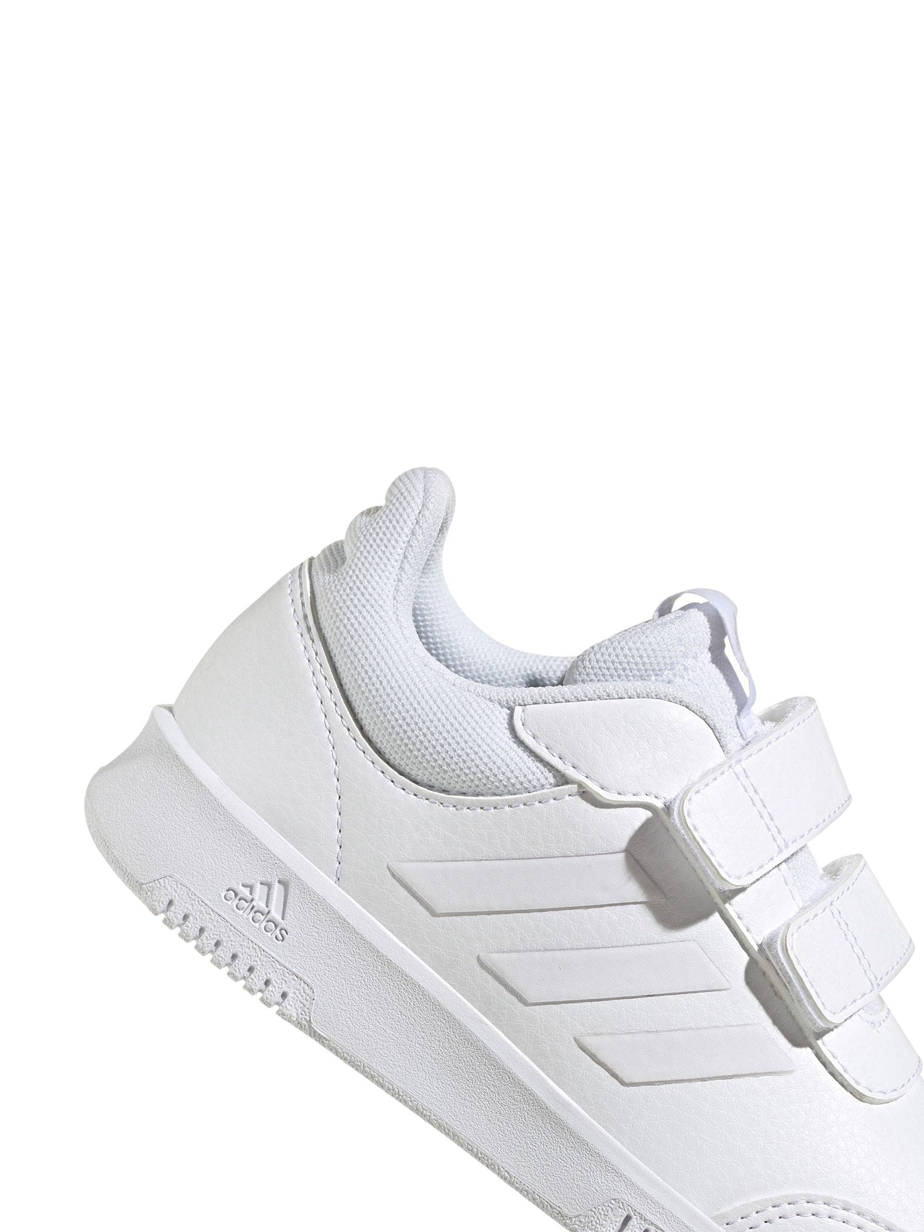 adidas White Hook and Loop Tensaur Kids Trainers image 9