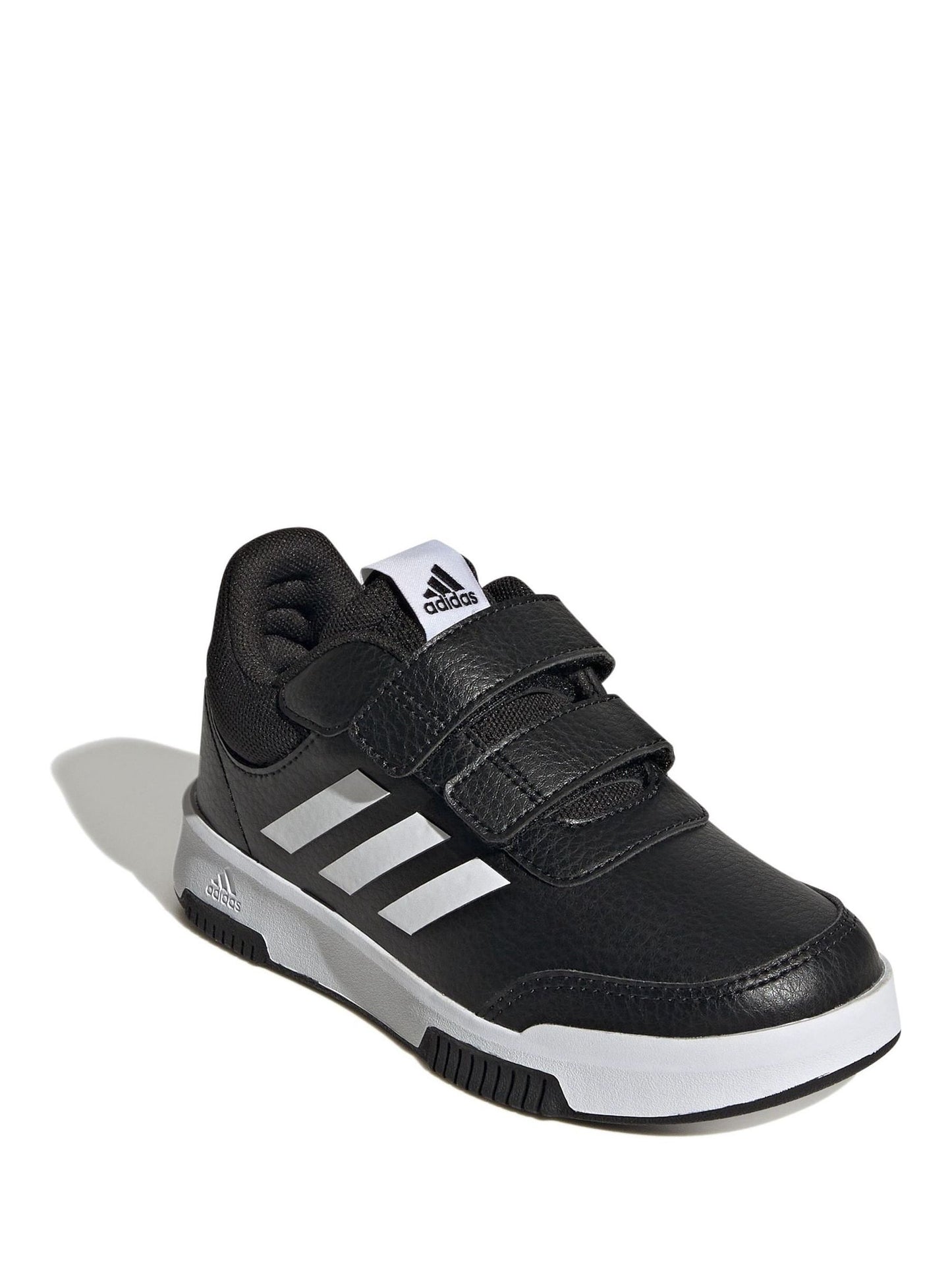 adidas Black/White Hook and Loop Tensaur Kids Trainers image 3